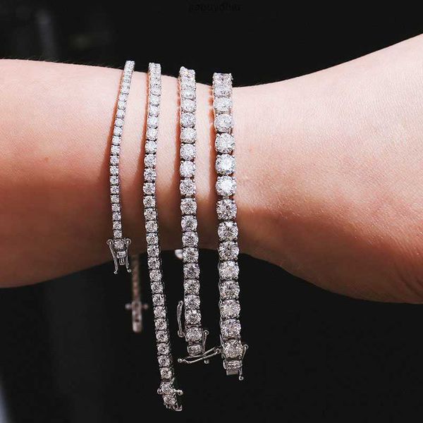 

gra certificate fine jewelry hip hop custom miami tennis bracelet moissanite diamonds 10k gold necklace for gift, Silver