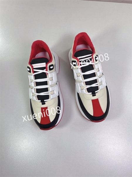 

mens classics casual shoes designer leather lace-up sneaker fashion running trainers letters woman shoes flat printed gym sneakers, Red;white