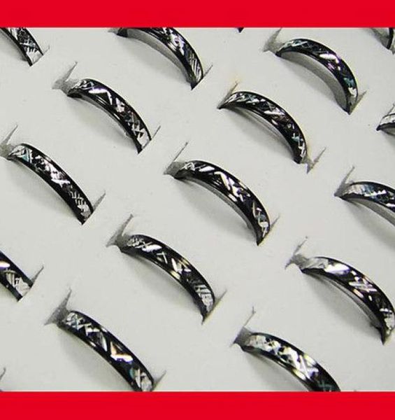 

whole jewelry ring lots pretty fashion women men black white aluminum alloy rings new lr090 6852061, Silver