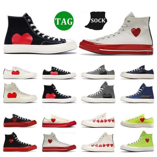

2023 for men women casual shoes 1970s canvas shoe all stars 1970 flat play black blue eyes multi hearts mens sneakers womens trainers size 3