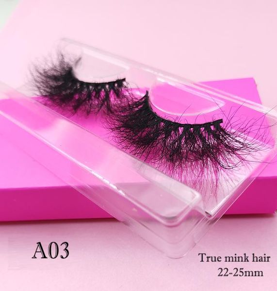 

25mm long lashes extra length fluffy mink eyelashes big dramatic volumn fake eye lash strip thick false eyelash whole5562897