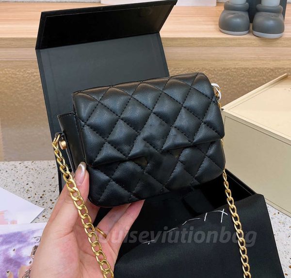 

designer bag shoulder bag luxury handbags bags chain bag clutch flap women check velour thread purse double letters solid hasp waist square