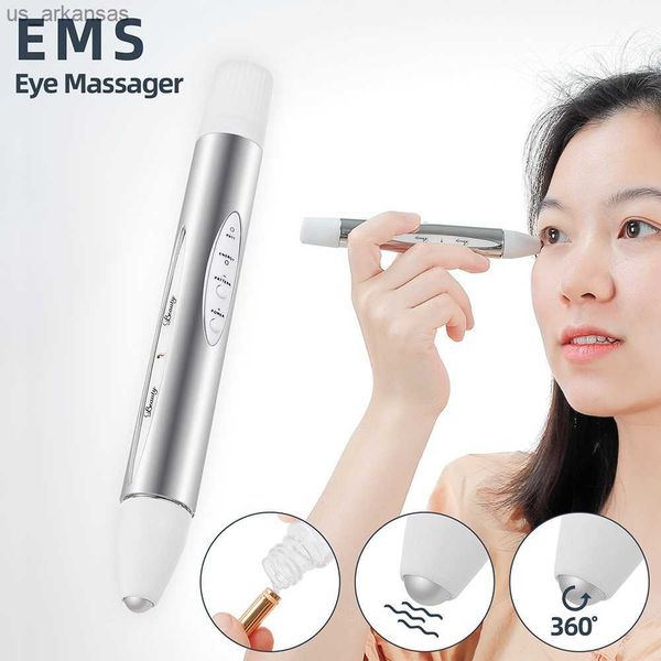 

7colors ems eye care massager pen eye face skin tightening anti aging vibration beauty machine brighten eye deep import essence l230523