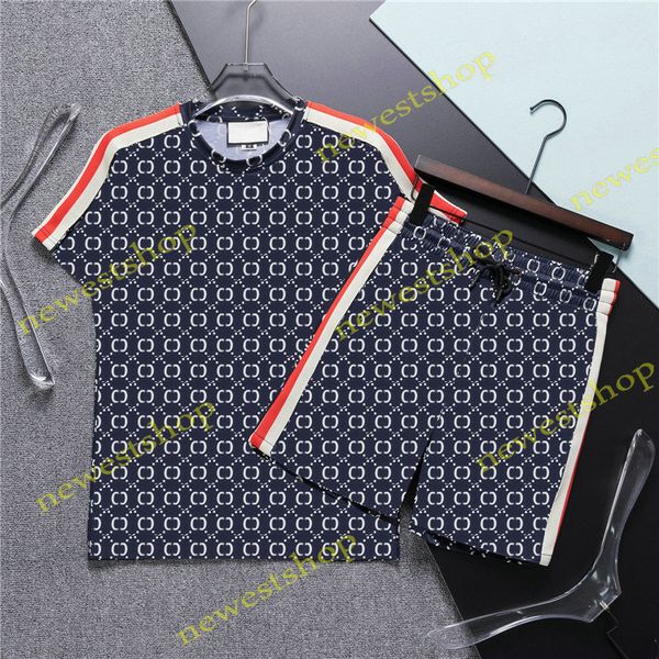 

mix style designer mens tracksuits 23ss summer classical letter print t shirts luxury stripe printing sport suits casual cotton men graffiti, Gray