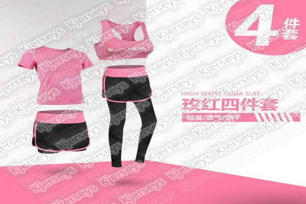 

4piece fitness suit sportswear tracksuits women tie dye two piece outfits ladies sports yoga suits crop pants sets female ru9946021, White;black
