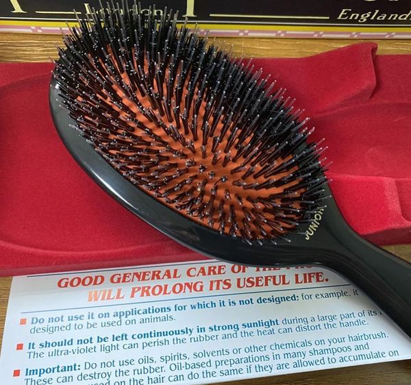 

50off mason p bn2 pocket bristle and nylon hair brushes soft cushion superiorgrade boar bristles comb with gift box item6544558, Silver