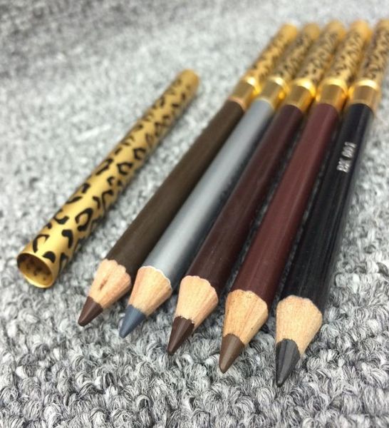 

new arrivals makeup leopard grain eyebrow pencil waterproof professional makeup eyebrow pencil brush black dhl 1107360