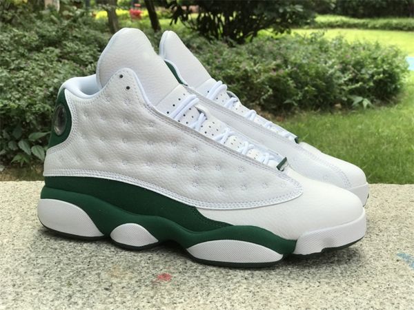 

basketball shoes jumpman 13 13s clover white green gs og sports sneakers with og box