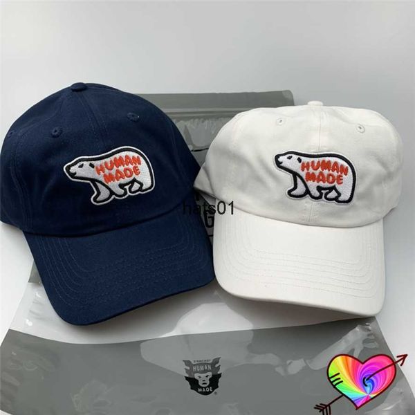 

white embroidered baseball cap human made 2023 aw men women 1 hats inside label caps, Blue;gray