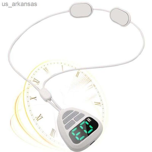 

pendant neck massager smart electric pulse massage tool with soothing heat portable cervical spine acupoints massage device for l230523