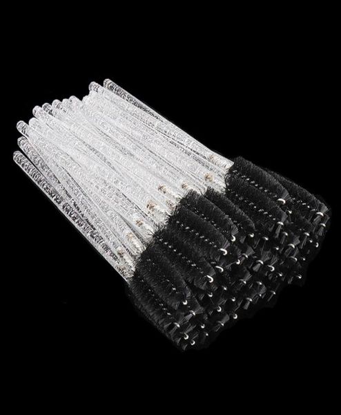 

makeup brushes white crystal glitter eyelash mascara wands mini colorful eye lashes spoolie brush eyebrow comb beauty tools8059467