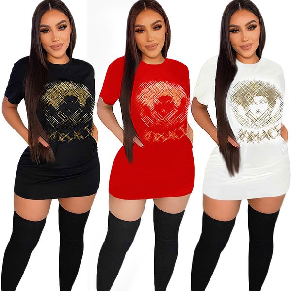 

2023 summer new fashion solid color short sleeve gold dress, Black;gray