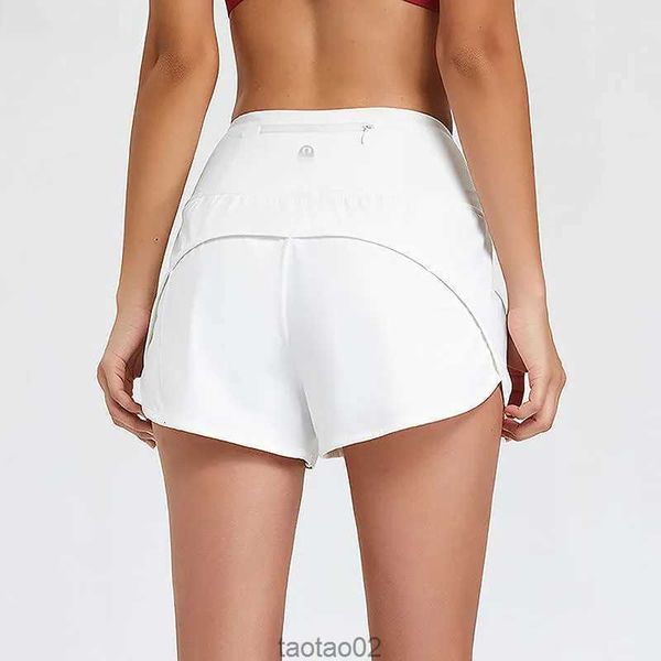 

lu2 shorts yoga outfit sets womens sport y casual fitness yoga leggings lady girl workout gym underwear running with zipper pocket on the ba