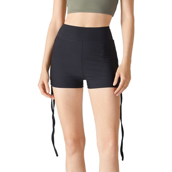 

drawstring hip shorts, fitness pants, high waist, tight tummy, yoga exercises, gymnastics. workout leggings for women girls skinny running w