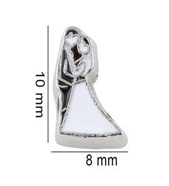

20pcslot wedding of the bridegroom and the bride floating locket charms fit for magnetic glass floating locket gift for friends9920043, Bronze;silver