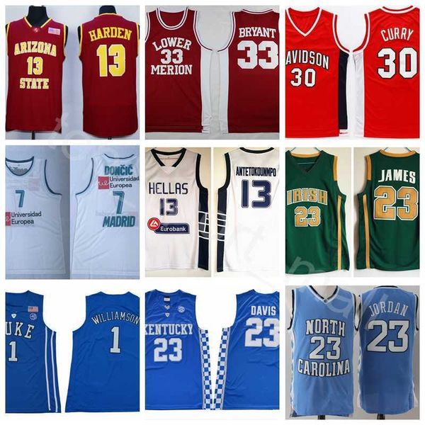 

ncaa college basketball jerseys stephen curry luka doncic harden giannis antetokounmpo dwyane wade kawhi leonard kevin durant kyrie irving l, Black;red