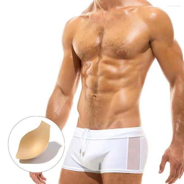 

men's swim trunks beach pants surfing bathing suit surfboard mesh transparent swimwear pad push-up swimming swimsuits