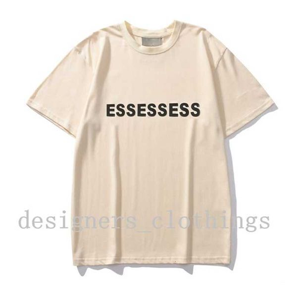 

ess designer fashion mens t shirts chest letter laminated print short shirt sleeve street loose casual t-shirt cotton men tshirt women polo, White;black