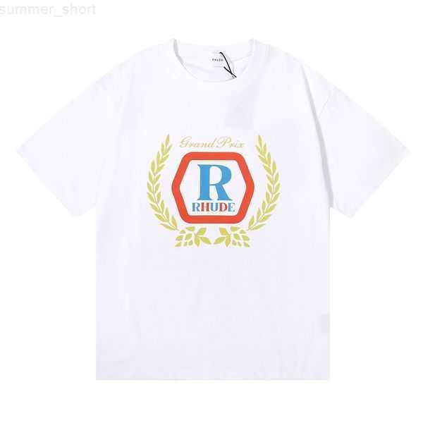 

summer rhude t shirt mens designer oversized t shirt t shirt casual shirts man womens tees short sleeves sell luxury men hip hop clothes rhu, White;black