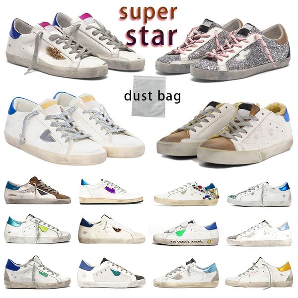 

designer shoes plate-forme superstar old dirty sports shoes goldens fashion super star men women casual shoes white leather itali luxury 35-, Black