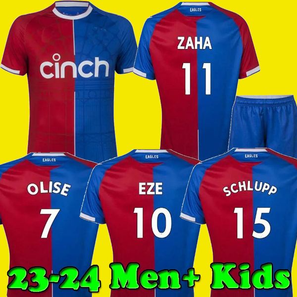 

23 24 eagles soccer jerseys cpfc 2023 2024 edouard zaha milivojevic mateta j. ayew sakho townsend meyer schlupp palace men kids kits thailan, Black;yellow