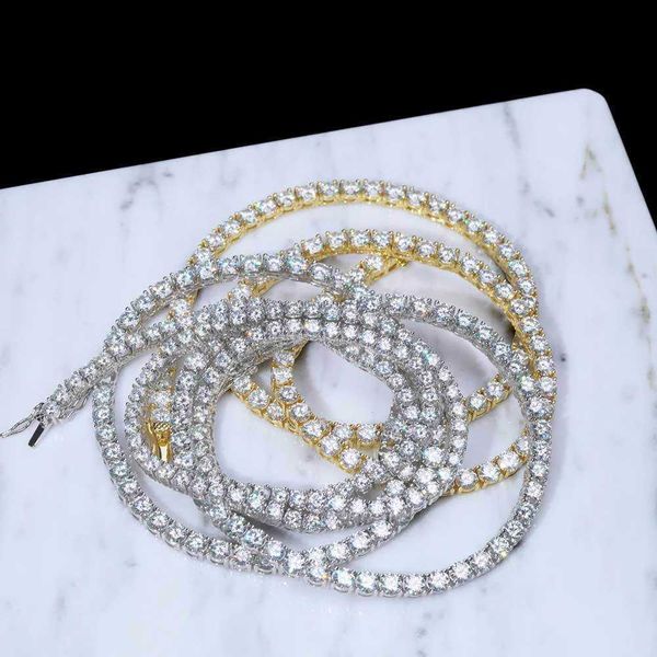 

custom hip hop design pass diamond tester 925 silver bracelet vvs moissanite tennis chain