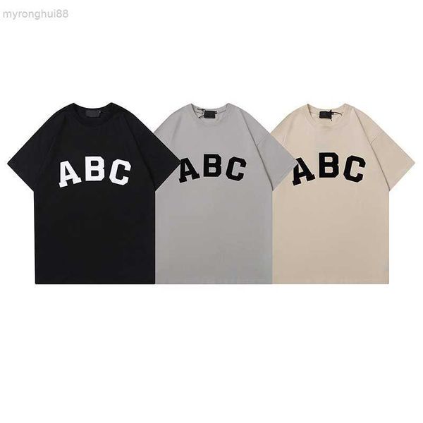 

fog fear god season main line high street short sleeve abc flocking 7-word print loose t-shirt ncv5 ncv5, White;black