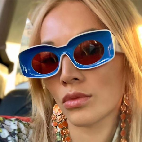 

xaybzc 2023 punk square sunglasses women luxury brand vintage sunglasses women brand glasses women fashion gafas de sol mujer, White;black