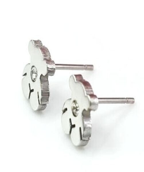 

whole gold silver rose gold stainless steel brand new heart earrings for women lady fashion charm earrings jewelry gift 424716353, White