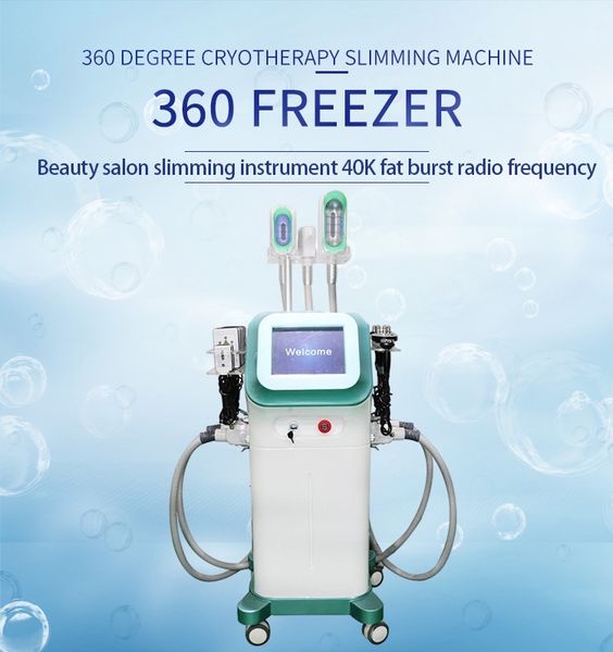 

rf equipment cryolipolysis slimming machine with double chin removal fat ing cryotherapy 40khz cavitation rf 8 laser pads