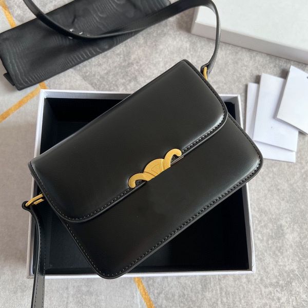 

teen triomphe glossy cow leather handbag designer bag metallic texture locks with 3 inner compartments inside zipper pockets and flat pocket