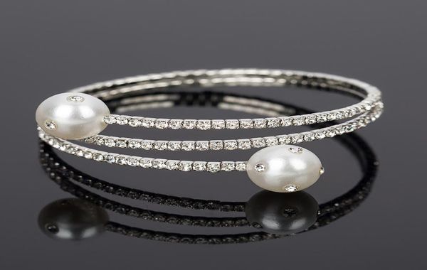 

2017 luxury crystal bangles for the bride adorn article women pear bracelets bangles femme bridal wedding jewelry bangles9266439, Black