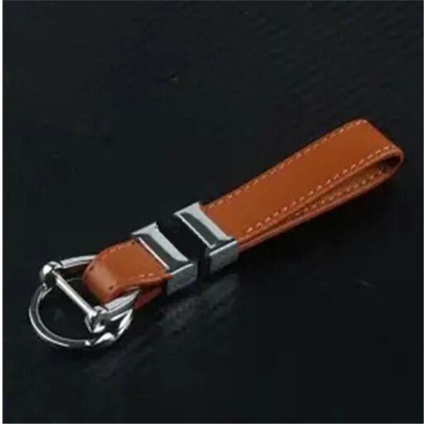 

fashion keychains luxury designer key genuine leather chain men car keyring women buckle keychain bags pendant, Silver