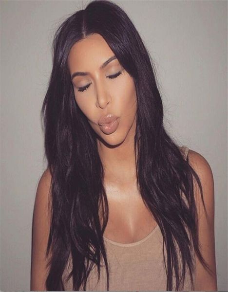

brazilian human hair lace front wigs natural straight virgin hair wig with baby hairs glueless full lace wigs5260547, Black;brown