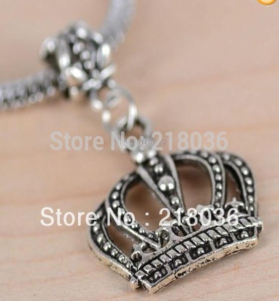 

50pcs tibetan silver crown style charms pendant beads fit bracelet diy metal jewelry findings components valentine039s gi5556163, Bronze;silver