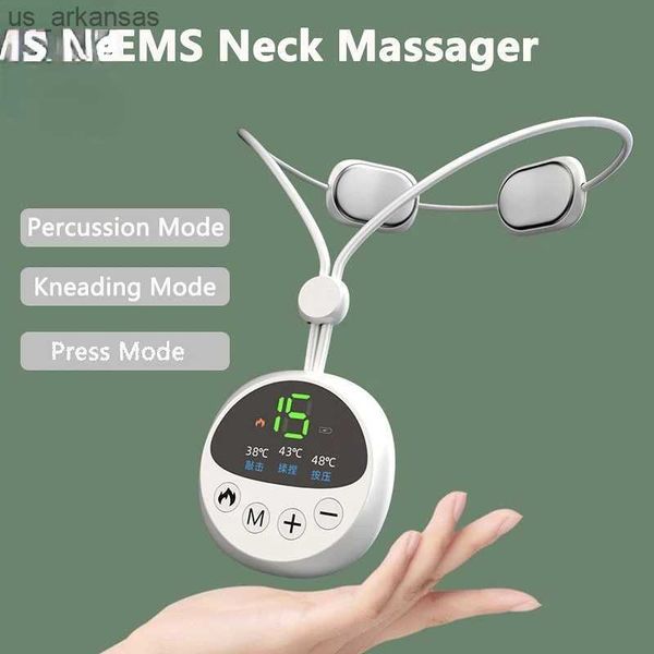 

mijia neck massager portable electric massage relaxer 15 levels adjustment heating pulse for neck shoulder arm leg pain relief l230523