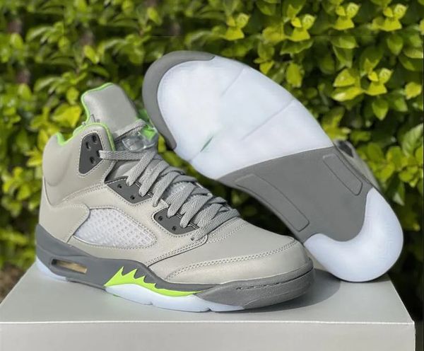 

2023 new designer shoes 5 green bean men basketball shoes silver flint grey 5s concord white dark black outdoor sports sneakers ing