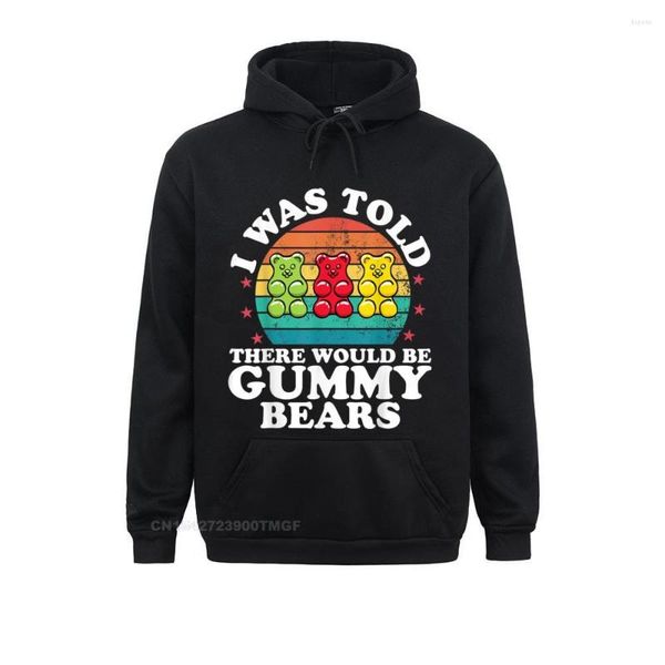 

men's hoodies sweatshirts there would be gummy bear funny candy lovers girls kid hoodie male fitted fall personalized long, Black