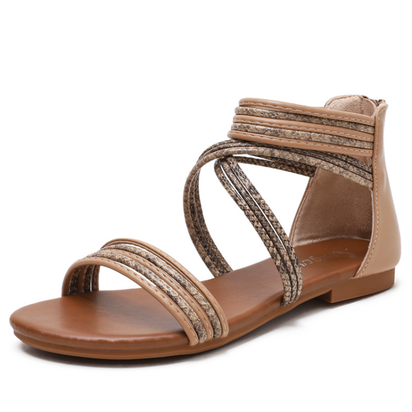

2023 new joker elegant roman holiday sandals low heel 1.5cm flat bohemian beach shoes soft woven fashion sandals, Black