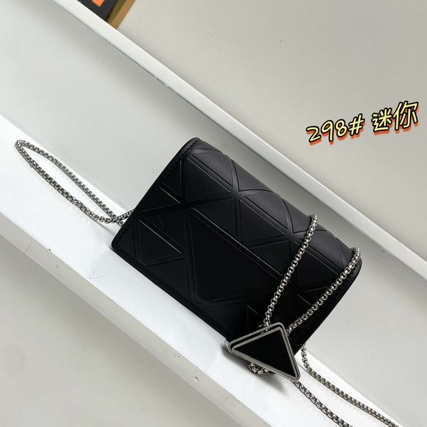 

mini chain crossbody bag handbags cowhide shoulder bags diamond lattice small waist bag square flap hasp silver hardware coin purse headset