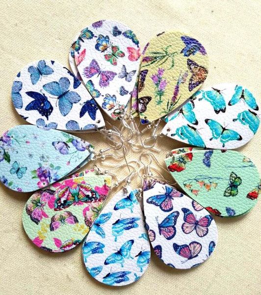 

new teardrop faux pu leather earrings sequins looking more than 20colors various water drop earrings7257259, Silver