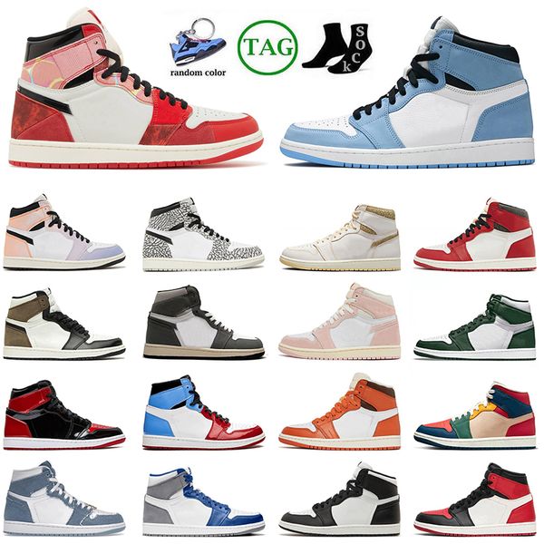 

size 13 jumpman 1 spider-verse university blue 1s basketball shoes jorde starfish denim pink lost and found bred skyline true blue og mens w