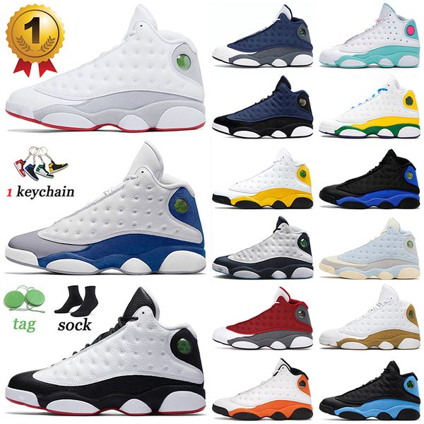 

jumpman 13 basketball shoes 13s og sneakers wolf grey french blue he got game brave blue hyper royal solefly wheat red flint trainers mens w