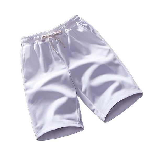 

new summer men's shorts fashion sports casual pants solid color shorts beach pants men sweat shorts man running, White;black
