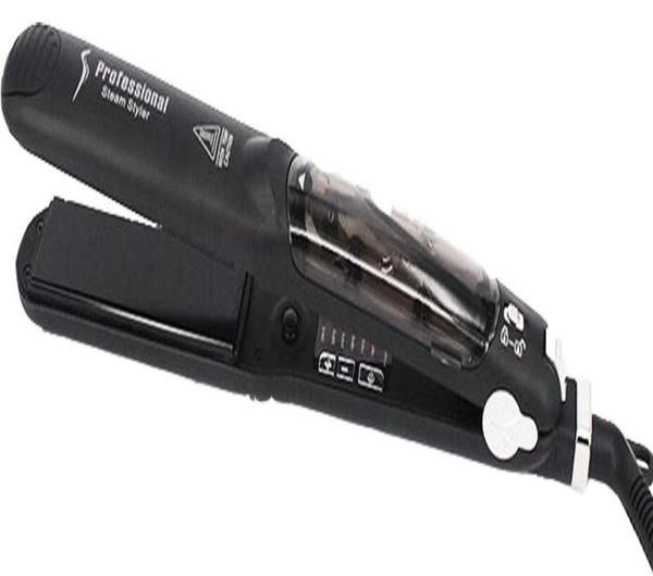 

professional hair salon steam styler hair straightener irons steam flat iron vapor fast heating hair care styling tools22222226773092, Black