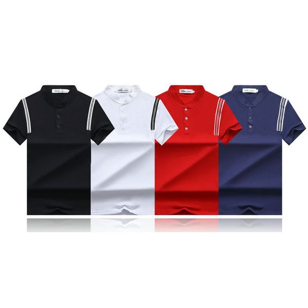 

men's polos t-shirt designer crocodile men's polo shirt collar pure cotton short sleeve little crocodile brand luxuryt-shirt man s, White;black