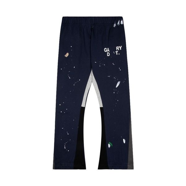 

mens jeans depts speckled letter print men's women's couple loose versatile casual pants straight, Blue
