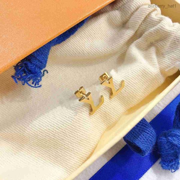 

various vintage designer earrings stud earrings luxury 925 silver designer earring letters jewelry women wedding gifts, Golden