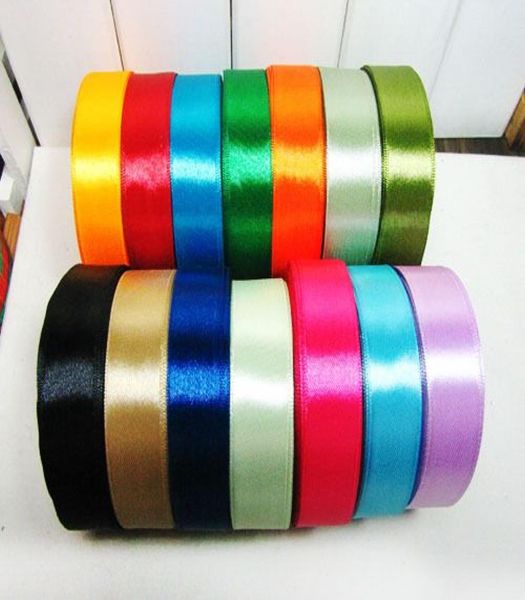 

20mm satin ribbon 10 rolls one roll 22m gift decoration mix color ribbons2268535