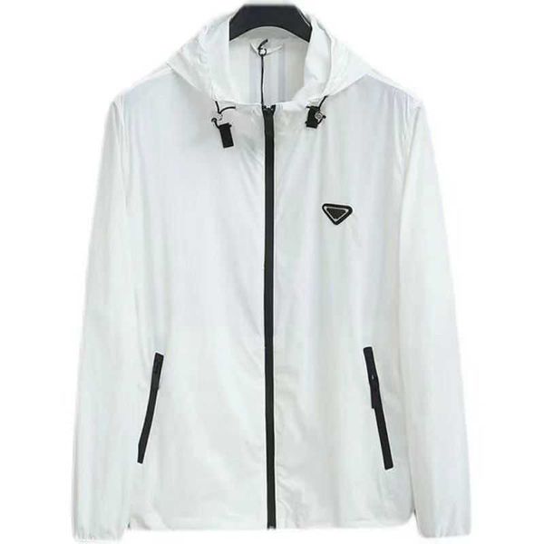 

men's jackets coat summer sun protection clothing designer jacket trend cardigan all-match slim hoodie triangle sweatshirt, Black;brown